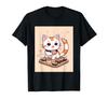 Вещи печатные Kawaii, кот, суши, милый, просо, японский, футболка