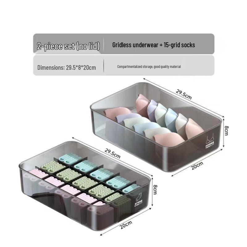 3-in-1 Organizer Box for Underwear, Panties, and Socks - Wardrobe & Dorm Storage Solution