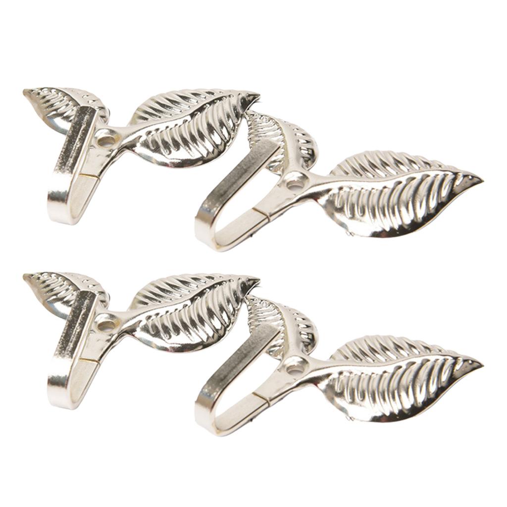 4 шт. крючки для подхватов для штор, винтажные крючки для подхватов для штор в форме листьев, настенные крючки для подхватов для штор, вешалка для полотенец