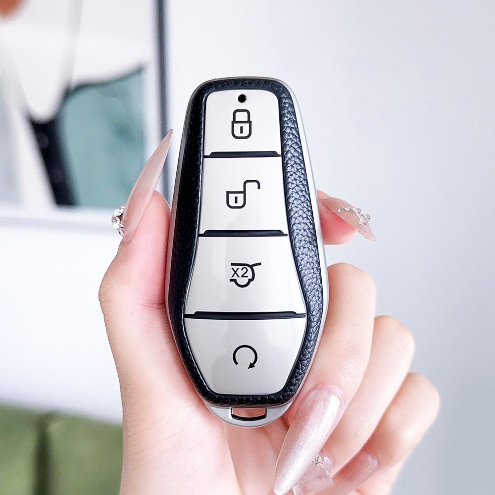 Для BYD Song Qin Han EV Tang DM 2018 - 2022 Автомобильный ТПУ Чехол для ключа автомобиля Крышка Защита Брелок Держатель Автоаксессуары