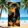 1Pc Egyptian Queen Cat Beach Towel, Quick Dry, Multi-Use for Beach Pool Gym Yoga Home Travel, Christmas, Halloween, Xmas Gift Em92843