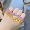 Браслет Douyin Light Luxury с желтым цирконом и полным бриллиантом для женщин, Роскошный браслет с розовым кристаллом и розовыми бриллиантами