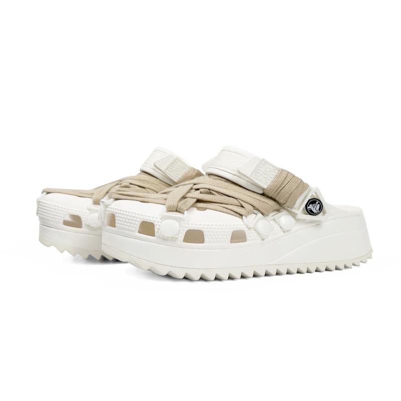 Crocs Ремни для сабо Hiker Модные и универсальные Классические туфли с отверстиями Унисекс Белые