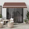 VidaXL Automatic Retractable Awning Brown 300x250 Cm 3215375