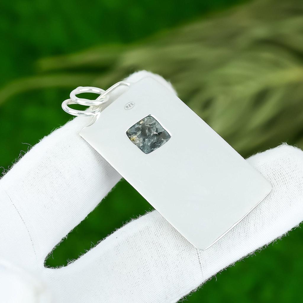 Сделка ко Дню памяти Камень Серафинит Мать Бохо Подвеска Ювелирные изделия Стерлинговое серебро