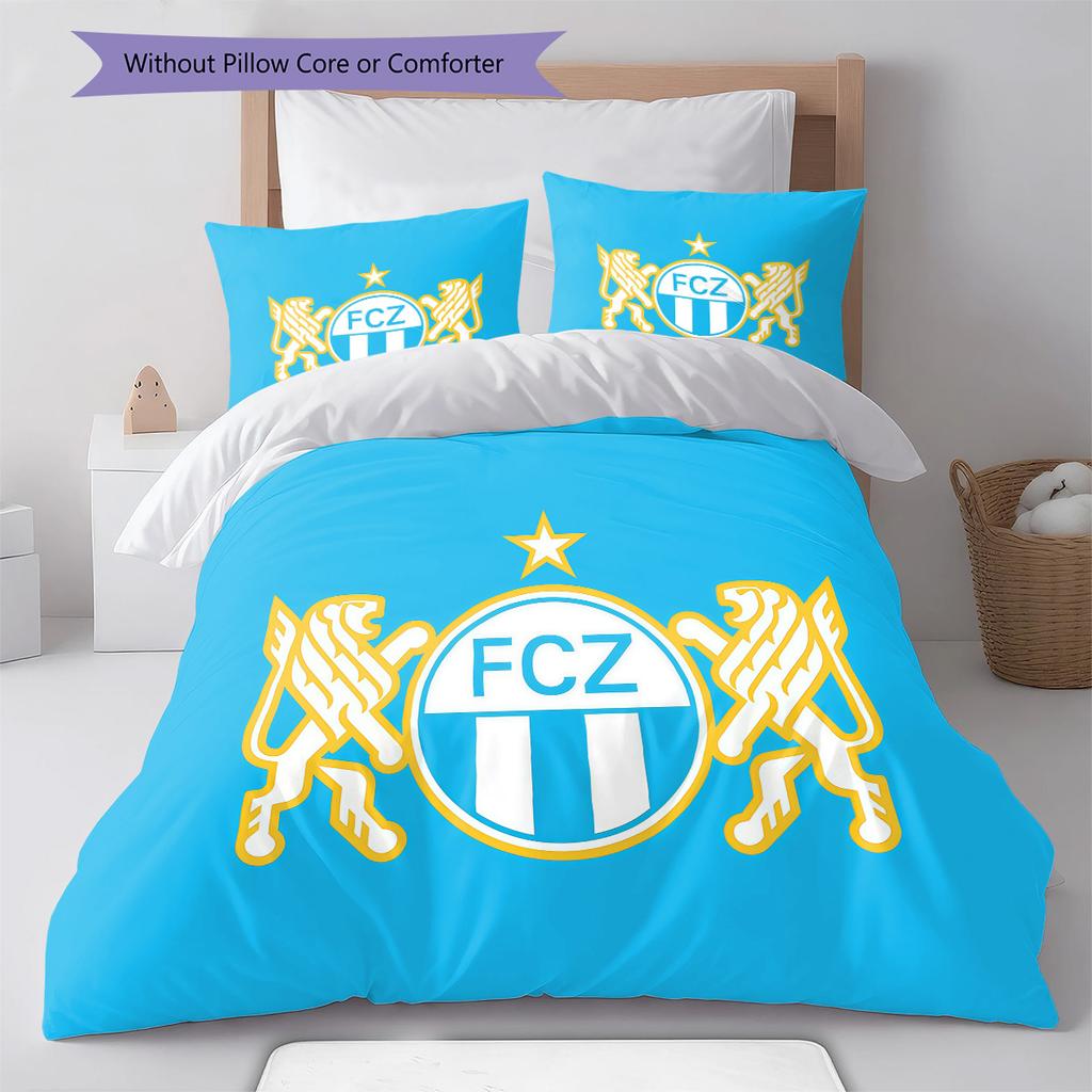 FC Luzern RugPattern Bedding Quilt Set Quilt Cover Pillowcase Home Decoration Birthday Gift (1 * duvet cover + 2 * pillowcase, without core)