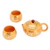 Gold Duan Mud Xishi Pot Gold and Silver Cuo Purple Sand Fengming Pot Tea Set Travel Portable Set
