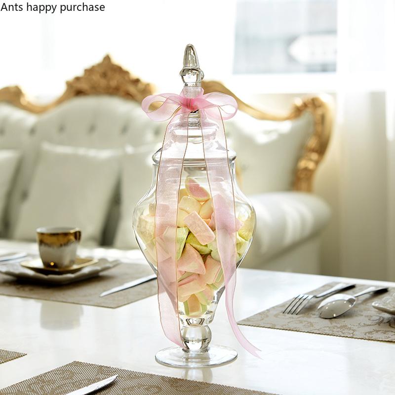Прозрачная стеклянная банка для хранения конфет, банка для свадебного оформления, декоративные банки, емкость для хранения, органайзер для еды, стеклянная бутылка