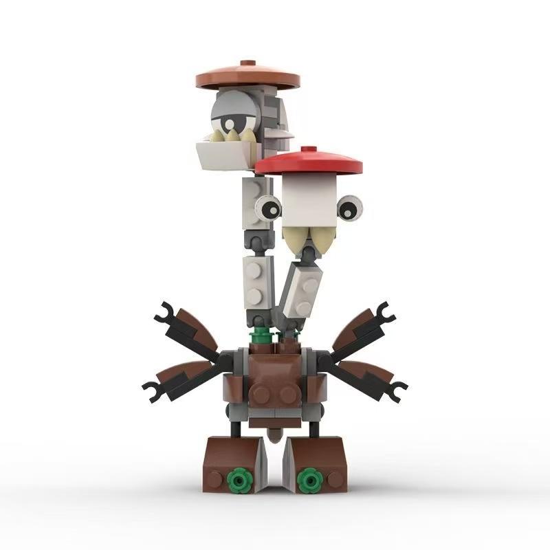 Нетоксичный Набор Moc Двусторонние Грибные Пасты Мультяшные Игрушки Совместимые С Строительными Блоками Модели и Украшения