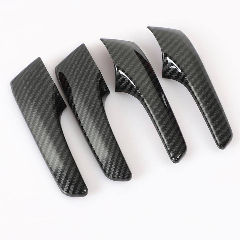 4pcs Carbon Fiber Color Inner Door Open Handle Cover for Toyota RAV4 2013 2014 2015 2016 2017 2018