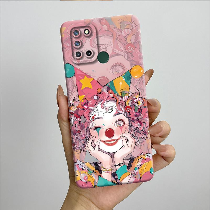 Phone Case For Realme 7I RMX2103 C17 Shockproof Case For Realme C17 Pretty Flowers Liquid Soft Silicone Back Cover Bumper Fundas