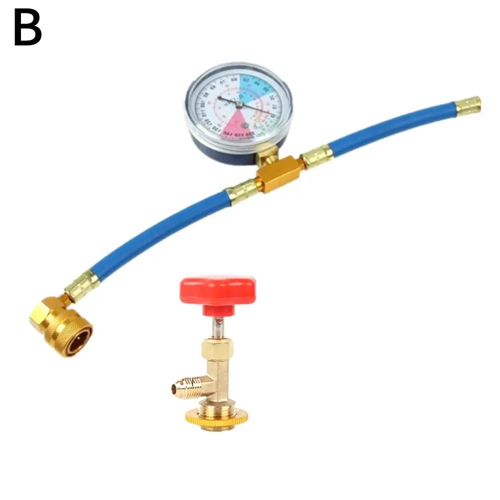 R134a Car Air Conditioning Refrigerant Charging Hose Pressure Tools Conditioning Quick Gauge Air With Car Coupler P1m6