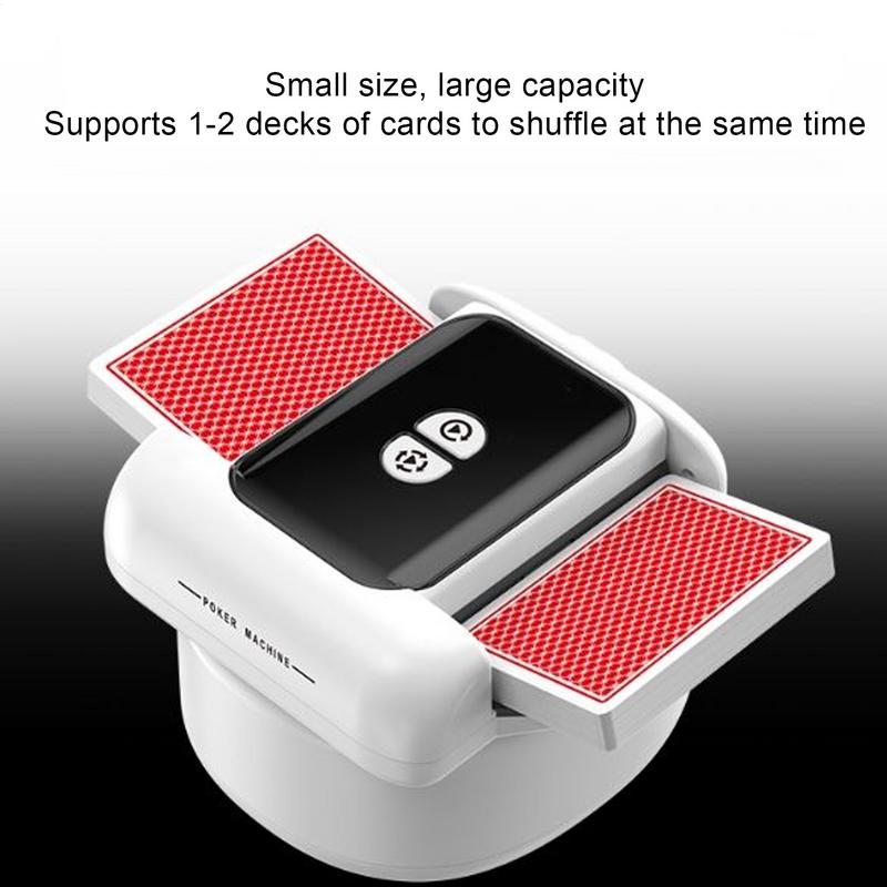 Автоматический тасовщик карт 1-2 колоды Профессиональная машина с 2 режимами Перезаряжаемый раздатчик для Покера Настольная игра