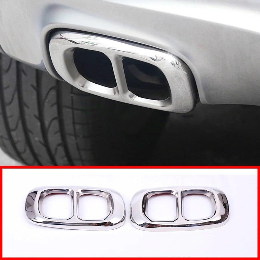 Stainless Steel Car Exhaust Output Tail Cover Trim for Mercedes Benz GLA Class X156 200 220 260 2015-2018 Car Sticker Accessory