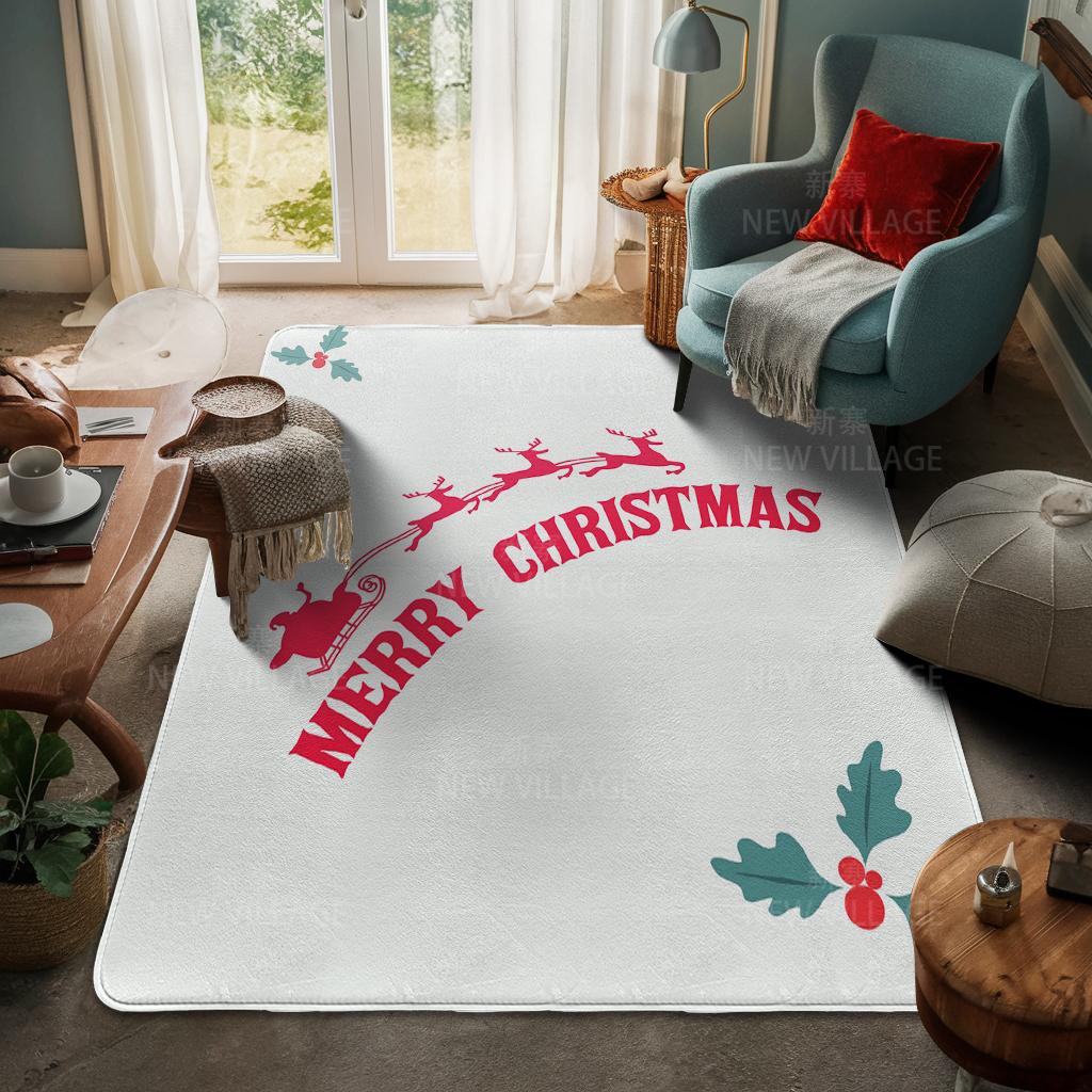 Ковер у входа в дом Домашний коврик у двери Гостиная Ванная Комната Ноги ванная комната Нескользящие коврики с водопоглощением для ванной Счастливого Рождества зима