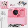 Kids Instant Print Camera 1080p Hd Dual Lens Selfie Camera With Flash 3 Rolls Paper 2.0