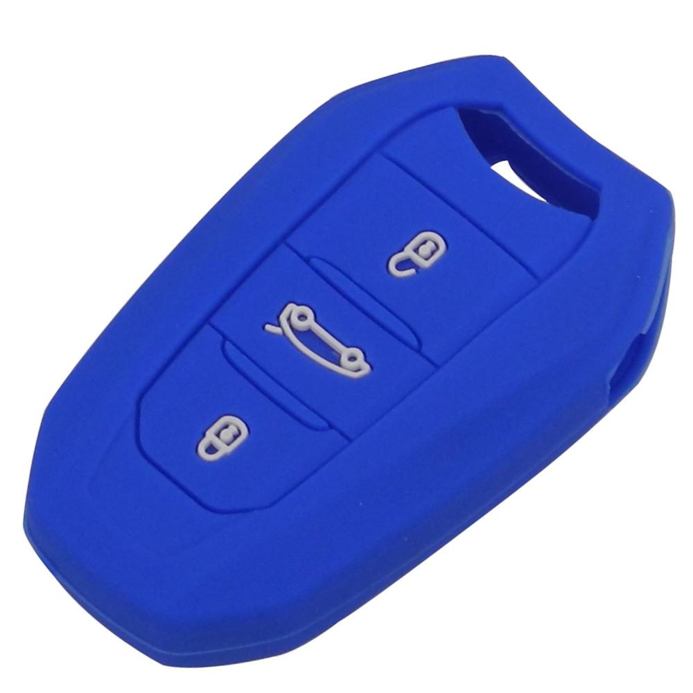 Силиконовый чехол для ключа jingyuqin 3 Buttons для Peugeot 508 301 2008 3008 4008 407 408 Citroen C5 C6 C4L CACTUS C3XR DS Smart Key