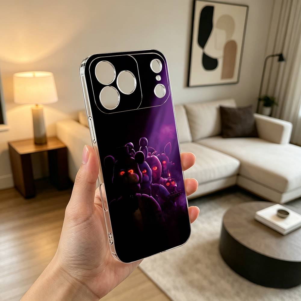 F-Five N-Nights  GAME Phone Case Transparent Silicone Soft For iPhone 17 16 15 14 13 12 11 Mini Pro Max Plus