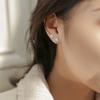 Мини маленькие серьги женская мода простой темперамент милые сладкие короткие серьги для волос треугольные серьги-гвоздики