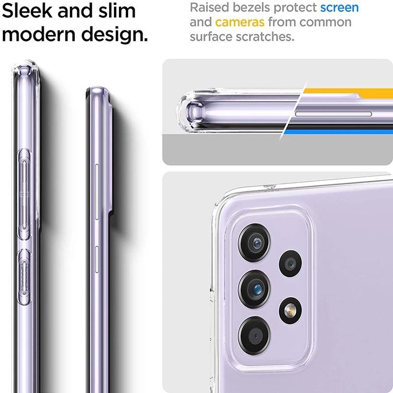 Чехол для Samsung Galaxy S24 S23 FE S22 ULTRA PLUS A52 A14 A32 A34 A13 A54 A53 5G A15 A25 A35 A55, прозрачная задняя крышка, мягкий силиконовый чехол из ТПУ