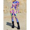 Women 3D Digital Printing Halloween Cosplay Tights Jumpsuit Adult One-piece Carnival Party Stage Show Dance Costume Outfit
