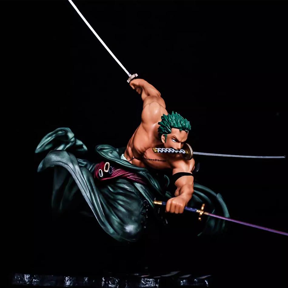 Фигурка из аниме One Piece, 10 см, GK Ророноа Зоро, трехклинковый меч Са-максимум, манга, статуэтка, коллекционная модель, игрушка для детей.