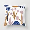 45x45 Cm Nordic Abstract Art Line Print Blue Cushion Cover Home Living Room Sofa Bedroom Bedside Decorative Pillow Cover