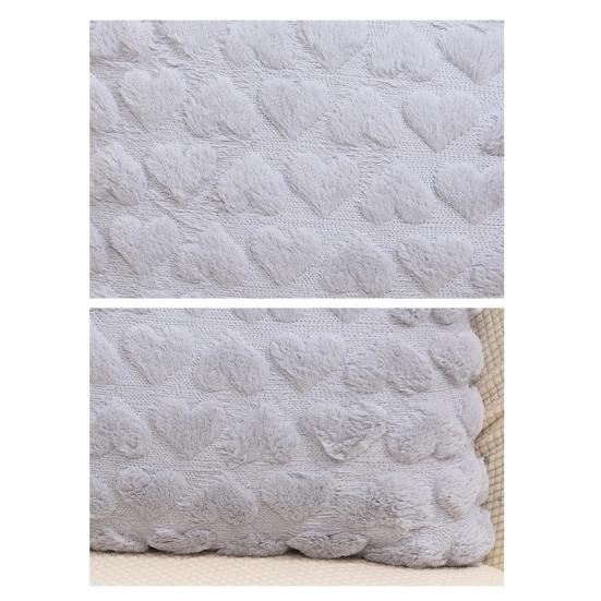 Наволочка с 3D-узором в виде сердца, короткая плюшевая наволочка со скрытой застежкой-молнией