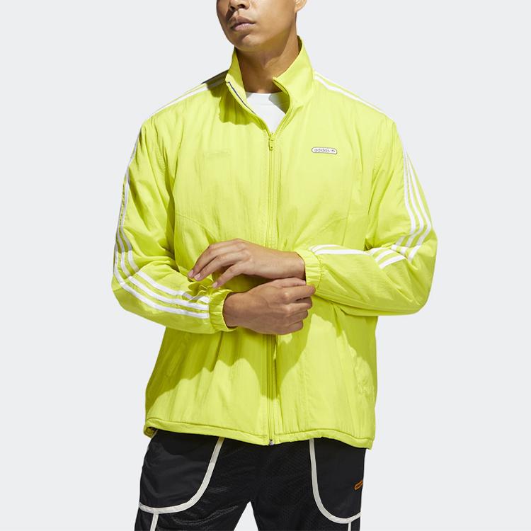 adidas Originals Trefoil Reverse TT Track Jacket Мужские куртки Желтый Зеленый GN3818
