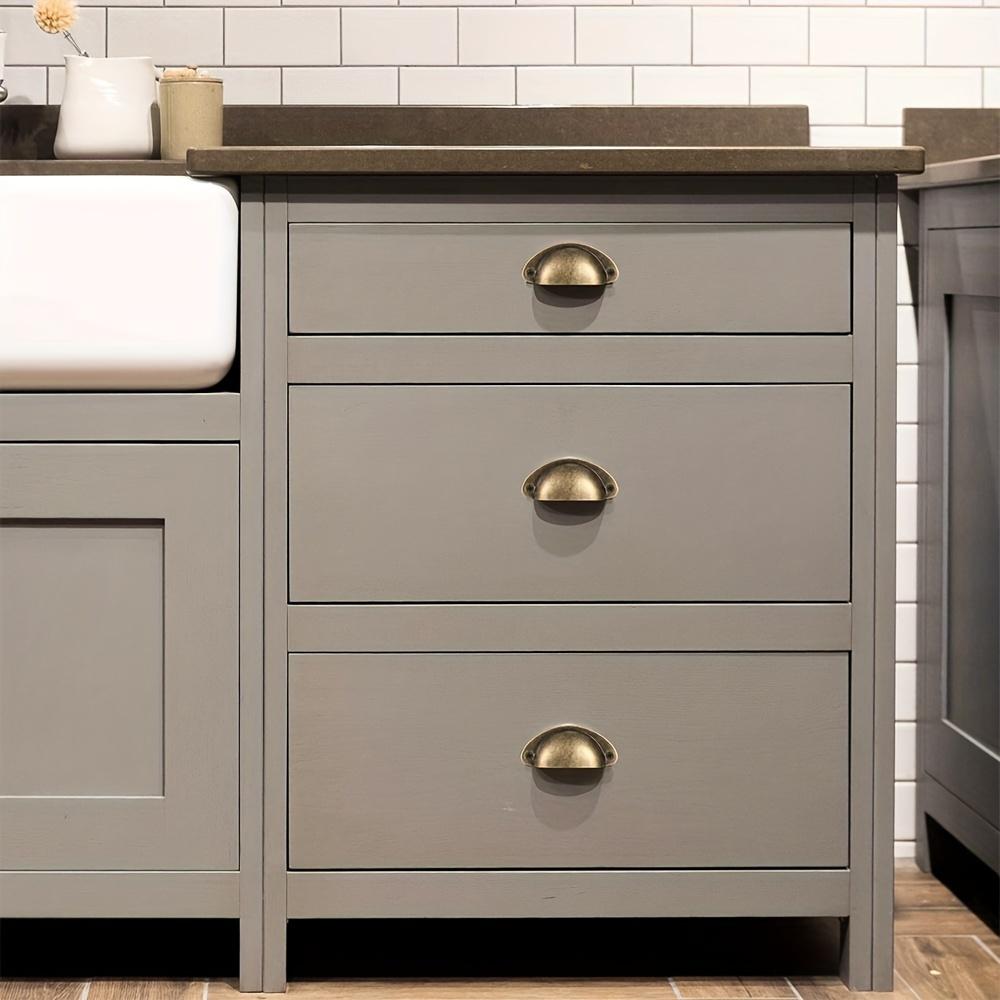 24 шт. антикварных латунных ручек для ящиков, антикварных латунных ручек для шкафов, винтажных ручек для чашек, для шкафов, гардеробов, мебельных ручек для комода, с винтами