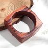 New Simple Wooden Geometric Wide Bangle for Women Retro Fashion Chunky Round Square Cuff Bracelets Personalized Jewelry Gifts