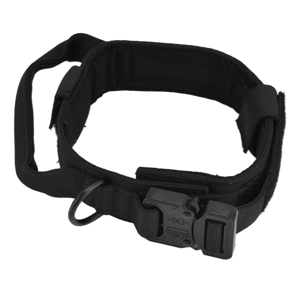Ошейник для собак Traction с пряжкой из нейлона и железа, тренировочный ошейник для охоты, аксессуар для домашних животных для активного отдыха, черный, размер M