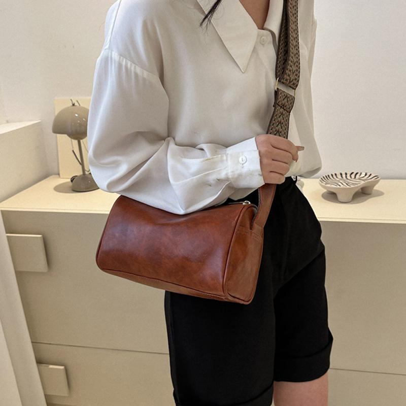 Yogodlns Винтажная сумка через плечо для женщин, модная сумка через плечо с широким ремешком, ретро-подушка, сумка-мессенджер, женская сумка-тоут