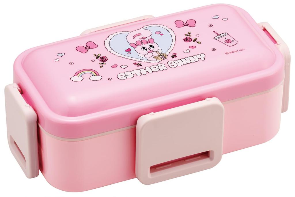 Skater Lunch Fluffy Dishwasher Microwave Made in Esther Bunny Box, Packing, 2-Tier, 600ml, Safe, Safe, Japan, PFLW4-A