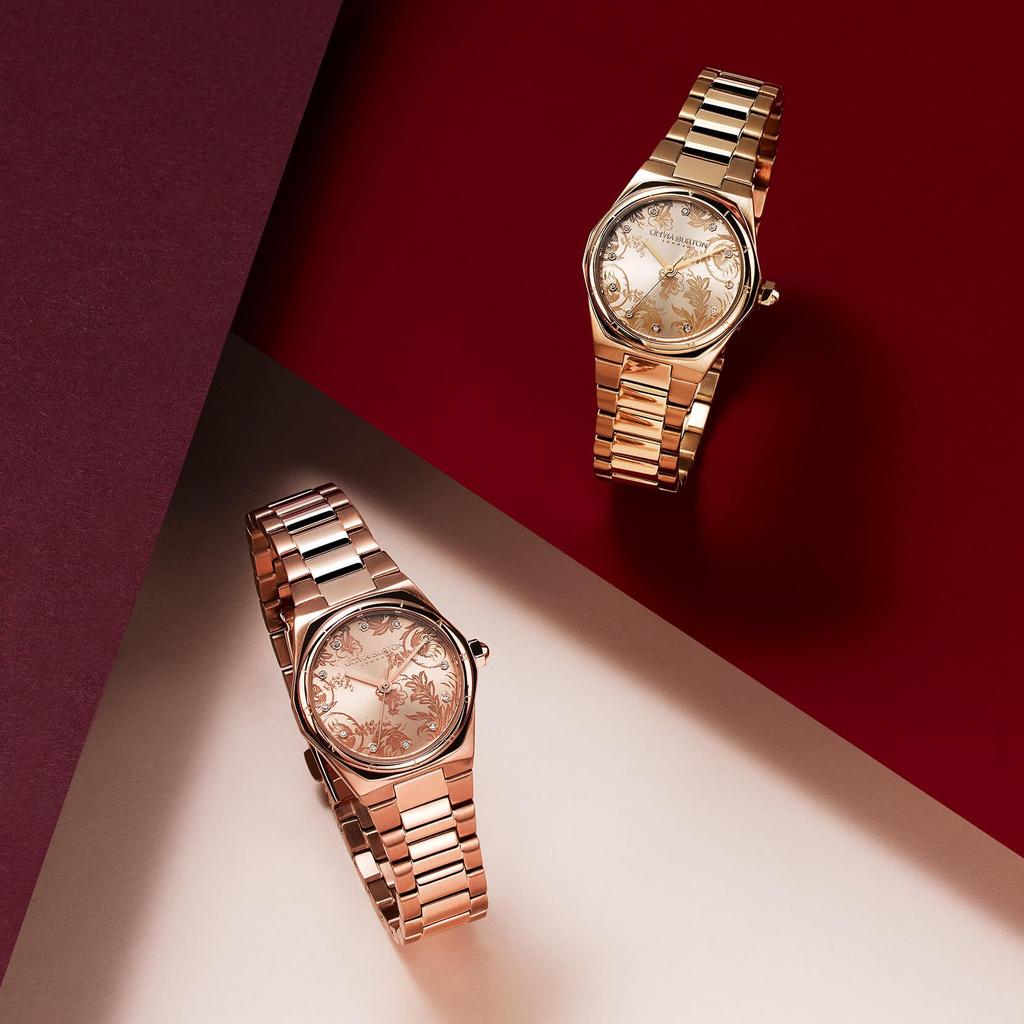 Авторизованный дилер Olivia Burton Watch 24000109 Sports Luxe 28mm Mini Hexa Light Gold Браслет Часы [OLIVIA BURTON] Женские и