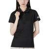 adidas Женские рубашки-поло Черный воротник-поло Умеренный прямой крой HR6418