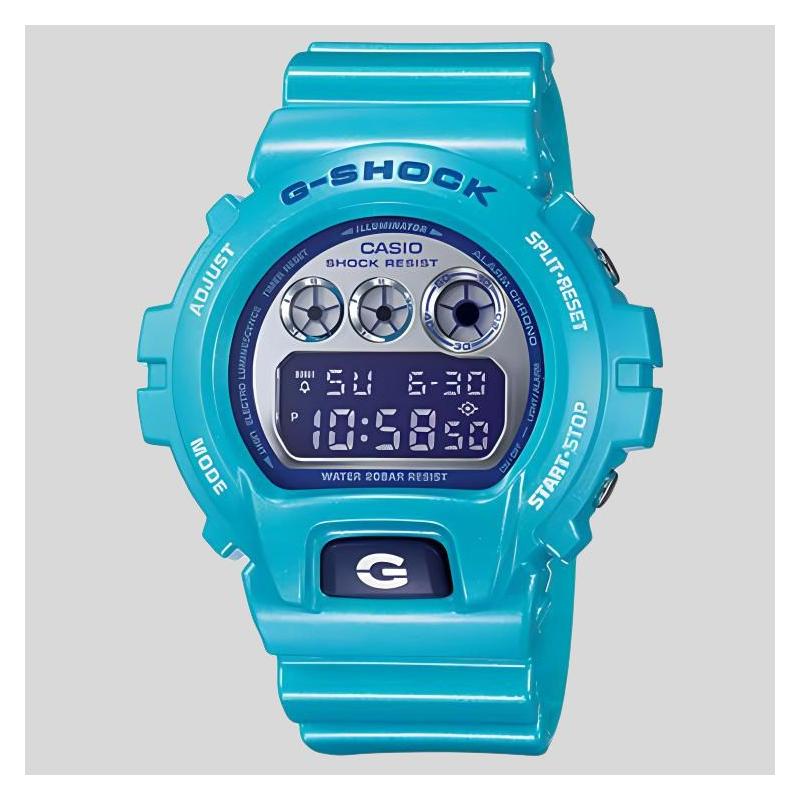 Casio Серия G-SQUAD модные уличные синие ударопрочные и водонепроницаемые кварцевые часы с ремешком из смолы японские и корейские часы мужские часы DW-6900CB-2