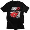 Мужская футболка Initial D Custom Drift Car Battle 100% Хлопок Повседневная футболка С коротким рукавом Приталенная