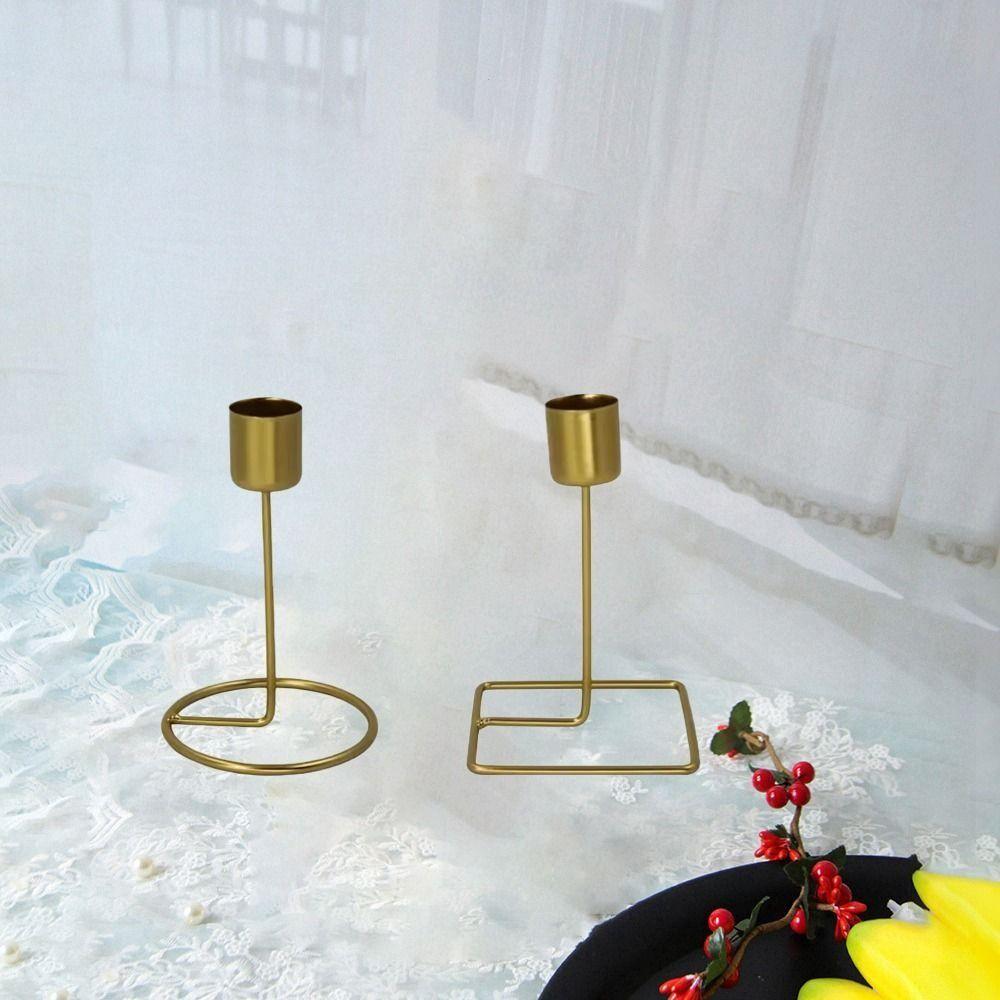 Exquisite Metal Candlestick Iron Art Single Head Candlestick Gold Candle Holders  Home Decor