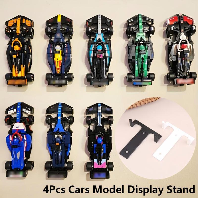 4Pcs Cars Model Display Stand Racing Car Toy Wall Mounted Bracket Home Decorative For F1 Speed Champion Racing Car Series