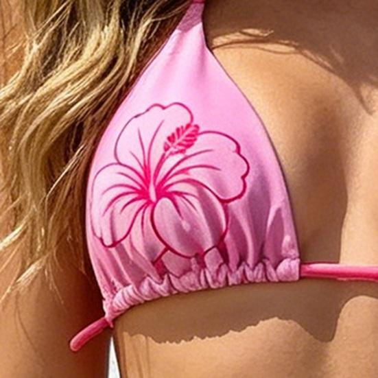 2Pcs/Set Women Bikini Set Adjustable Halter Strap Bikini Bra Bow Tie Swimming Briefs Set Summer Vacation Party Swimwear