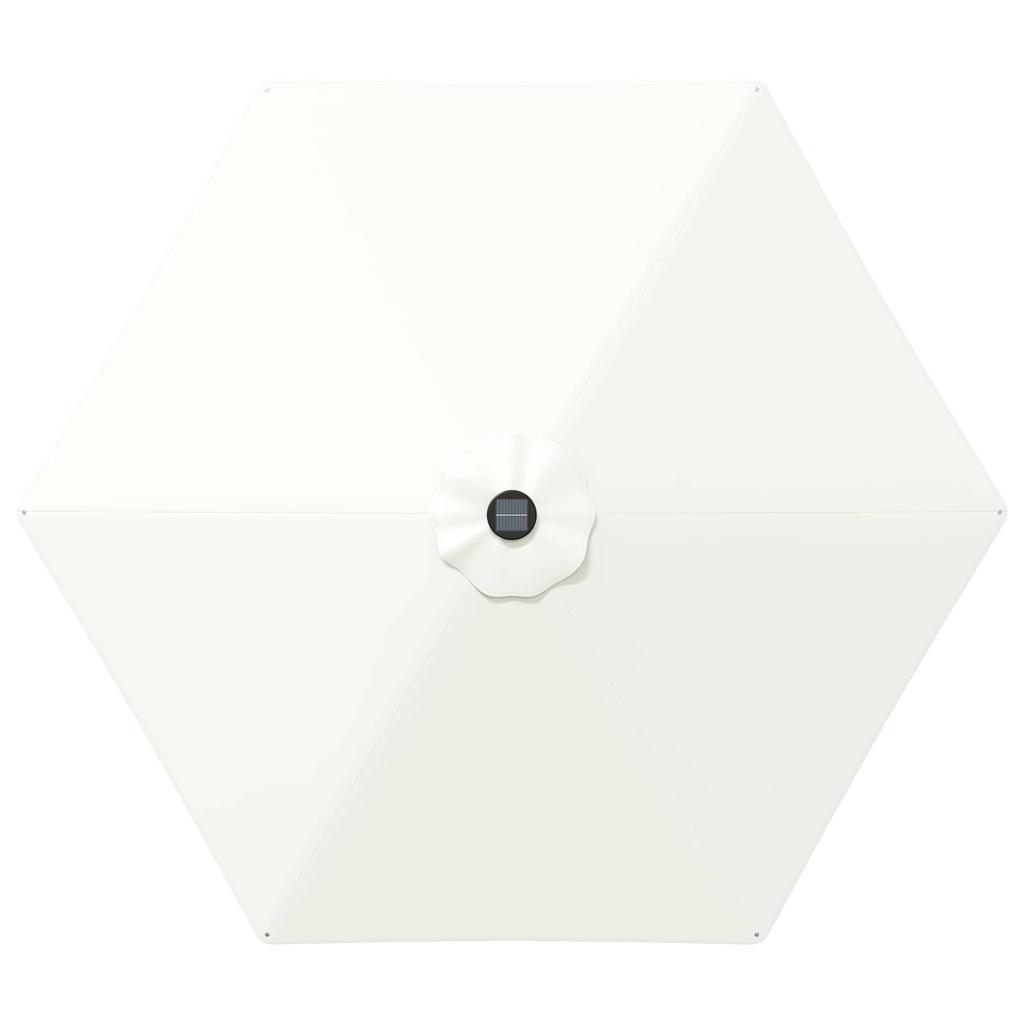 Garden Umbrella with LED Lights and Base 270 x 270 cm