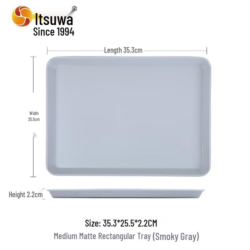 Ins Style Matte Melamine Rectangular Serving Tray