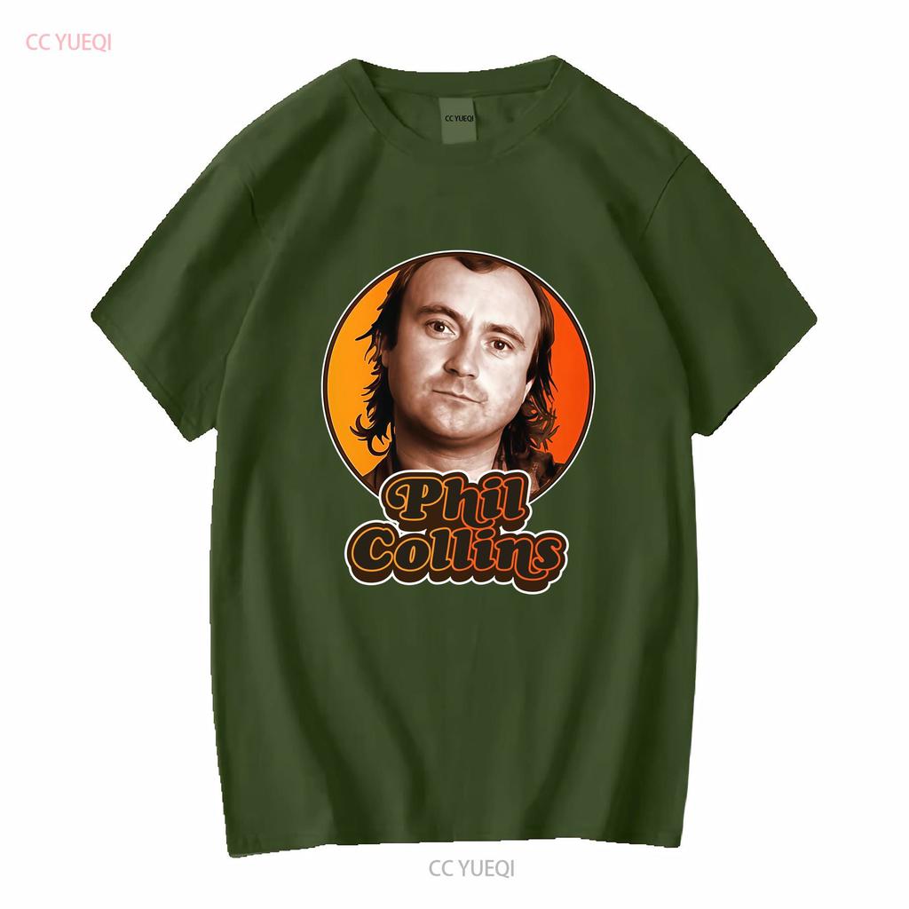 Футболка Phil Collins Мужская Летняя Классическая Хлопок винтажный Стиранный Удобный Топ Для Повседневной Носки Мягкий Слегка Растягивающийся