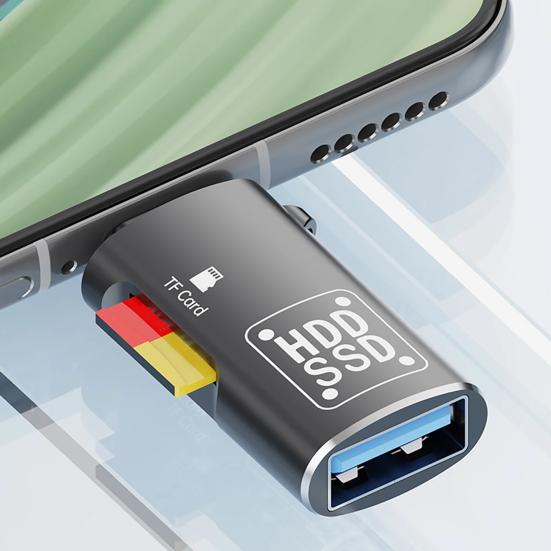 OTG Адаптер 2 в 1 Type-C на USB 3.0 Автомобильный видеорегистратор Картридер для карт TF Высокоскоростная передача данных OTG Флеш-накопитель Картридер для карт мобильного телефона для