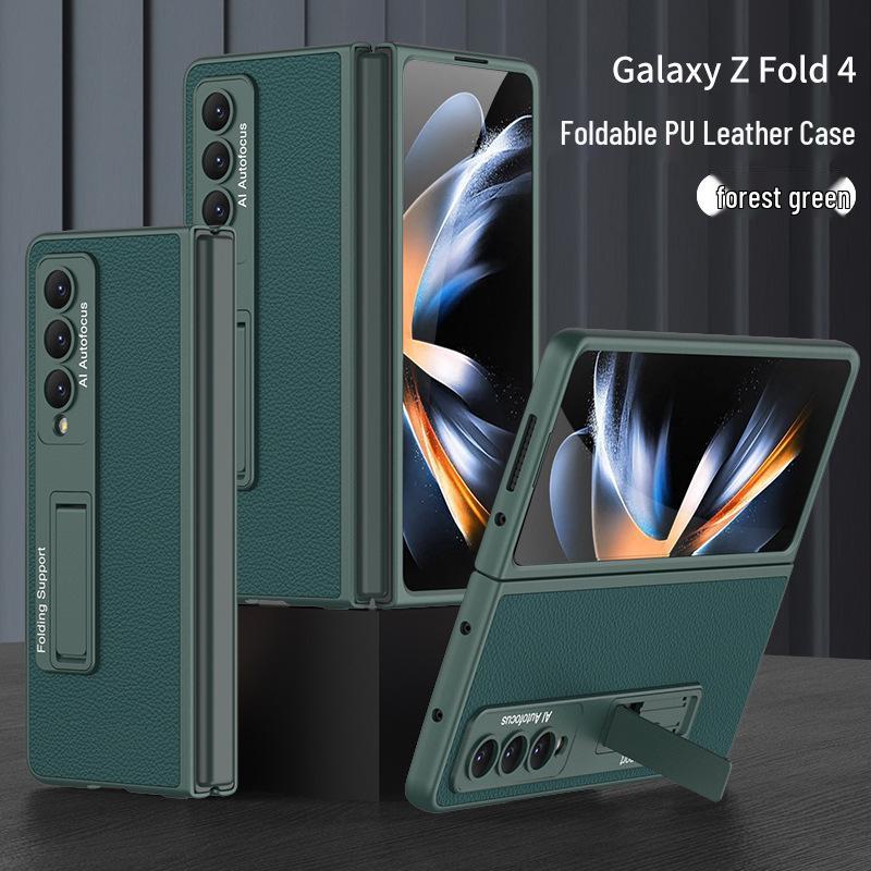 Кожаный чехол-подставка Samsung Fold4 - Креативный, Складной, Ударопрочный дизайн