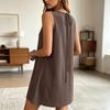 Женское платье-майка без рукавов с оборками Свободные сарафаны для женщин Весенние платья для женщин Наряды для отпуска для женщин