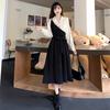 Women's French Style Two-Piece Skirt Suit - Large Size, Elegant Light Mature Autumn/Winter Dress