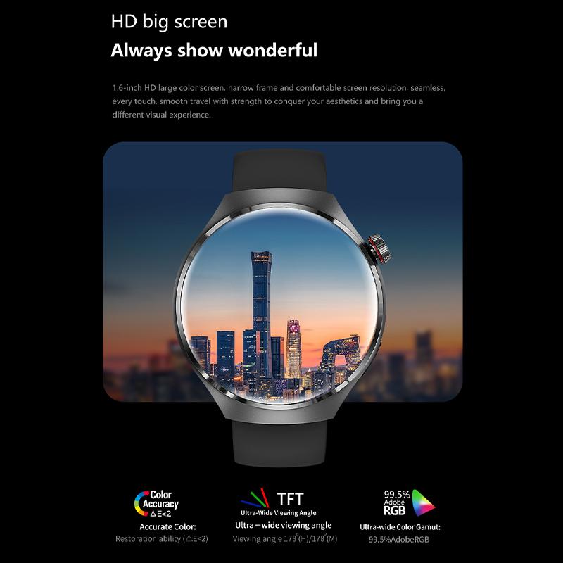 2026 Новые Умные Часы GT4 Pro Мужские Траектория NFC AMOLED 360*360 HD Экран Беспроводной Звонок IP67 Водонепроницаемые SmartWatch