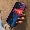 Sunset Scenery Phone Case For iPhone 17,16,15,14,13,12,X,8,Pro,Max,Plus,E,SE4,Air,Mini IMD Matte Black